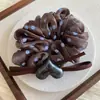 Scrunchie de cabelo preto com bolinhas e laço em formato de coração, estilo coreano, acessório de cabelo elegante para rabos de cavalo baixos, lindo elástico de cabelo