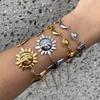 Jieding Europa y Estados Unidos pulsera de estrella de acero inoxidable chapada en oro de 18k joyería de alta gama de lujo ligero no se desvanece joyería de acero de titanio transfronteriza