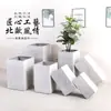 Direto da fábrica Vaso de flor de cimento quadrado alto estilo nórdico bacia de chão simples para interior pátio vaso para planta verde