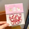 Desenho Rosa Fofo Gato Kt Acessórios de Cabelo Bebê Pequeno Elástico de Cabelo Alta Elasticidade Não Machuca o Cabelo Meninas Prendedor de Cabelo Faixa de Cabeça Acessórios de Cabeça
