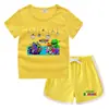 Camiseta de cuello redondo para niños de verano 2023, pantalones cortos, camisa informal coreana, camiseta interior absorbente de sudor para niños