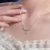 Libro Rojo Nuevo Collar de Perlas de Plata de Ley para Mujer Color Libre Diseño de Nicho Lujo Ligero Joyería de Plata de Alta Gama Cadena para Clavícula