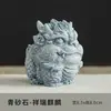 Queimador de Incenso Cerâmico Fortune-Klingon Criativo Besta Auspiciosa Tendência Nacional Pedra Arenito Verde Sapo Dourado Animal de Estimação de Chá Ornamento Decoração de Mesa Artesanato
