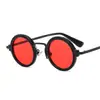 Novos Óculos de Sol Street Style Transfronteiriços da Moda para Homens e Mulheres, Armação Redonda Estilo Punk, Óculos de Sol Híbridos de Metal e PC Estilo Hip-Hop Únicos