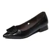 Zapatos de tacón grueso bajos populares para mujer, colección de otoño 2026, punta fina, hebilla cuadrada, piel suave, suela blanda, tacón bajo, zapatos versátiles y cómodos para madres