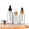 Frascos Dispensadores de Óleo Essencial 5-100ml Frascos de Vidro com Conta-gotas Selado, Perfumes e Cosméticos de Alta Qualidade
