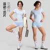 Novo Top Esportivo Fitness Corrida Yoga Slim Respirável com Decote V de Pêssego da Juyitang para Mulheres