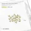 20 piezas de metal para uñas mini mariposa dorado plateado decoración de uñas de mariposa simple mariposa tridimensional japonesa
