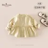 Nueva chaqueta de otoño Clase A para bebés y niños pequeños, amigable con la piel, transpirable, versátil, entallada en la cintura, suave y cómoda para niñas