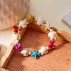 Pulsera Transfronteriza Versátil Estilo Bohemio Vacaciones de Verano en la Playa Estrella de Mar Concha Tortuga Pulsera Tejida con Cuentas