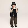 Chaleco de Mezclilla Personalizado para Niños, Ropa de Otoño, Ropa Negra de Mezclilla Estilo Coreano para Niños, Chaleco Exterior de Primavera y Otoño para Niños
