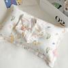 Funda de almohada infantil de fibra de bambú clase a con bordes prensados, funda de almohada nueva para cuatro estaciones, funda transpirable para núcleo de almohada de grado materno e infantil con dibujos animados