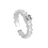 Anillos Irregulares Espirales Torcidos Estilo Coreano Diseño Nicho Personalidad de Alta Gama Simple Moda Diamante Anillo Combinable
