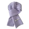 Bufanda de Mezcla de Lana de Color Sólido, Nuevo Estilo Otoño e Invierno 2026, para Estudiantes Mujeres, Estilo Coreano, Sencilla y Versátil, Bufanda Cálida para Cuello de Pareja