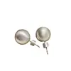Pendientes de bola cepillada con diseño de nicho de aguja de plata S925 para mujer, temperamento fresco, pendientes mate esmerilados, pendientes de lujo ligero