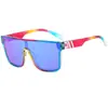 Nuevas Gafas de sol Transfronterizas Europeas y Americanas de una Sola Pieza con Marco Grande Camuflaje Gafas de Sol de Moda para Hombres y Mujeres