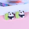 Prato Panda Fofo Sorte Esforços para Ganhar Dinheiro diy Cola de Creme Resina Acessórios de Joias Material para Chaveiro