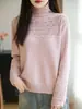 Abrigo de terciopelo bordado con diseño de calado de mapache transfronterizo para otoño e invierno para mujer, con artesanía de ganchillo y un diseño holgado, cárdigan de punto