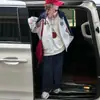 Chaqueta para niña estilo primavera y otoño uniforme de béisbol elegante para niños otoño mediana y grande niños niñas casual con capucha bloques de color top moderno