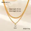 Colar Multicamadas Transfronteiriço Europeu e Americano Banhado a Ouro 18K Aço Inoxidável Corrente Quadrada Cobra Zircônia Cravejada Estilo INS Joalheria Personalizada de Alta Qualidade