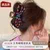 Pinza para el pelo de dibujos animados coreanos para mujer, pasador de lazo, pinza de tiburón exquisita de alta gama, tamaño grande para cabello grueso, accesorio para el cabello