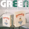 Serie Sweety Bolsa de Empaque para Té con Leche, Café, Repostería Bolso de Mano Bolsa de Papel Kraft para Postres Bolso de Mano Papel Impermeable
