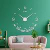 Reloj de pared acrílico creativo en inglés 3D para sala de estar, dormitorio, entrada, decoración, reloj de pared con pegatinas, reloj con espejo
