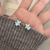 Brincos de Estrela do Mar Azul Doces e Frescos Amor Simples Pequenos Diários Versáteis Design de Nicho Brincos Fofos