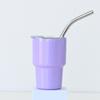 Nuevo Modelo Caliente Transfronterizo Mini Taza Termo de Acero Inoxidable 304 Taza Fría con Popote 2oz Vaso de Licor Vaso para Coche Mayoreo