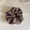 Goma para el pelo de satén de estilo coreano de alta gama con bloques de color, Cuerda para el pelo versátil y elegante para coleta, Accesorio para el pelo para mujer