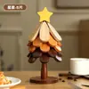 Alfombrilla Aislante para Árbol de Navidad de Gama Alta, Decoración de Mesa, Posavasos Creativo para Ollas Anti-quemaduras de Madera Maciza para Árbol, Regalo de Navidad