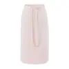 Falda midi estilo americano, corte relajado en A para mujer, nueva colección de otoño 2026, con cordón y cintura alta, diseñada para acentuar las caderas