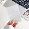 A7 Portadocumentos de Anillas de Color con Cubierta Suave de PVC Brillante con Doble Clip en Forma de Corazón para Almacenamiento de Pegatinas y Fotos Polaroid