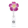 Identificación de Insignia Fácil de Tirar Hecho a Mano Hebilla Retráctil Flor Hawaiana Pequeña Fresca Arcilla Suave Hebilla de Frangipani