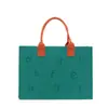 Sacola de Compras Nova Atacado Logo Imprimível Out Grande Capacidade Bolsa Tote Cor Contrastante Letra Feltro Portátil Bolsa de Presente