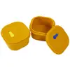 Recipiente Cuadrado de Silicona de Grado Alimenticio para Viajes al Aire Libre, Lonchera, Lonchera, Recipiente para Crujientes, Vajilla Portátil para Picnic, Tazón para Fideos Instantáneos