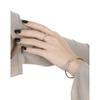 Pulsera Elegante de Nicho 204 Plata Estilo Europeo y Americano Lujo Ligero Sensación de Alta Gama Diamante Cuadrado Geométrico Plata Esterlina S925 Pulsera Abierta para Mujeres