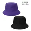 Sombrero de pescador de doble cara de alta calidad para mujer, sombrero de cubo liso para el sol de primavera y verano para estudiantes, sombrero transfronterizo, sombrero de color sólido para protección solar al aire libre
