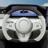 Capa de Volante Modelo 2026 Huawei Luxeed S7/R7 Capa de Guidão de Carro Ultra Fina de Camurça e Pelúcia Modelo 2025 AITO S9t/S9