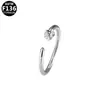 Gebei Popular Europeu e Americano Transfronteiriço Anel de Nariz/Piercing de Nariz em Forma de C com Quatro Garras Inlaid Zircônio Liga de Titânio G23 Fábrica de Joias para Piercing