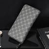 Venta al por mayor Nueva Billetera para Hombre de Negocios Larga con Cremallera de Cuero PU Multifuncional Bolso de Mano Tarjetero Bolsa para Teléfono Móvil Regalo Dinero