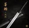 Ciudad de Longquan Metal Arma Fría Espada Espada Han Sin Afilar Forjada Integrada Esmalte Azul Espada del Emperador Dragón Alma de Hielo Regalo del Festival
