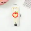 Cortauñas Creativo de Manzana Lindo y Conveniente Colgante Portátil Herramienta de Set para Uñas de Estudiante y Limpiador de Oídos