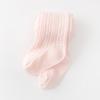 Meia Calça Dupla de 8 Caracteres Twist para Bebê Meias Infantis Primavera e Outono Estilo Coreano Estilo Aconchegante Cor Sólida Leggings Infantis