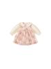 Vestido de dos piezas estilo occidental para niña, con encaje y flores, de manga larga y cuello de muñeca, de Bong Selected, para primavera