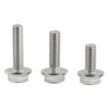 Parafuso hexagonal externo de aço inoxidável 201 Parafuso de flange inferior côncavo de fundo plano com parafuso de flange de dente M4M5M6M8