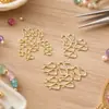 Fivela Dourada Cor Injeção 18K em Forma de M Fecho W Pulseira em Forma de S Gancho de Fechamento de Colar Material para Colar DIY