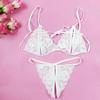 Venta al por mayor Yetingshang Lencería Sexy de Encaje Transparente de Tres Piezas con Abertura en la Entrepierna Conjunto de Dos Piezas Tentación