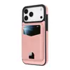 Aplicable para iPhone 18 Pro Max Estuche para Teléfono con Soporte para Tarjetas Dividido Magnético MagSafe de Cuero Retro Crazy Horse