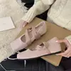 Sapatos Mary Jane de noite estilo francês com bico quadrado, design de tira única e salto oculto, sapatilhas femininas com abertura rasa